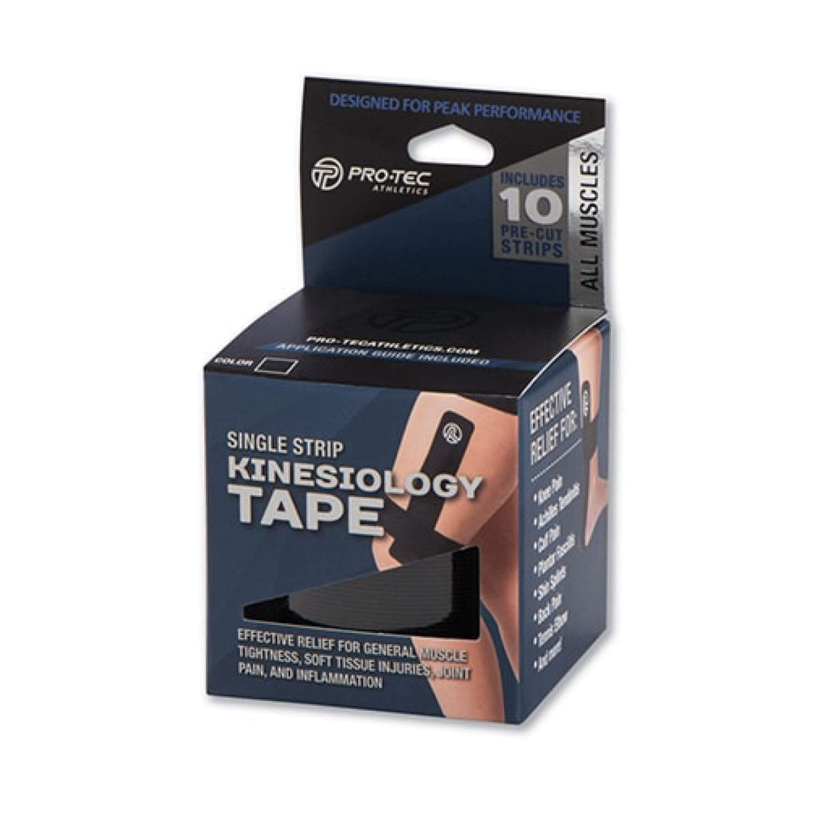 PTKines-I Tape Black Kinesiology Tape - Single Roll- I Tape