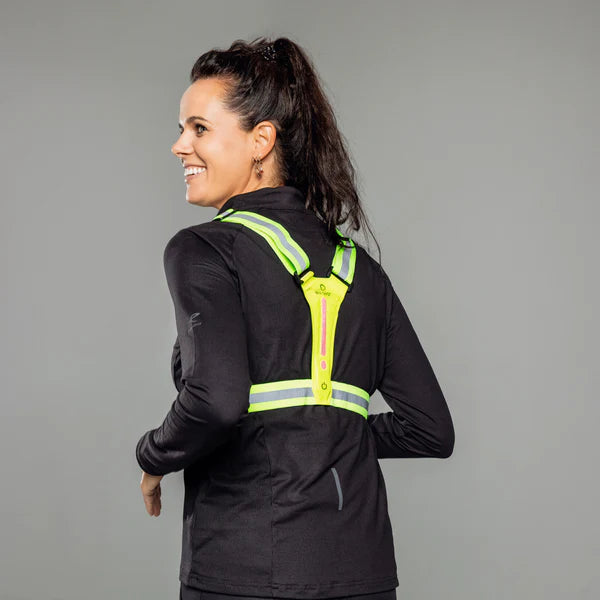 Bee-Safe Led Harness USB Phone Pocket Glow 300 Lumen Lime